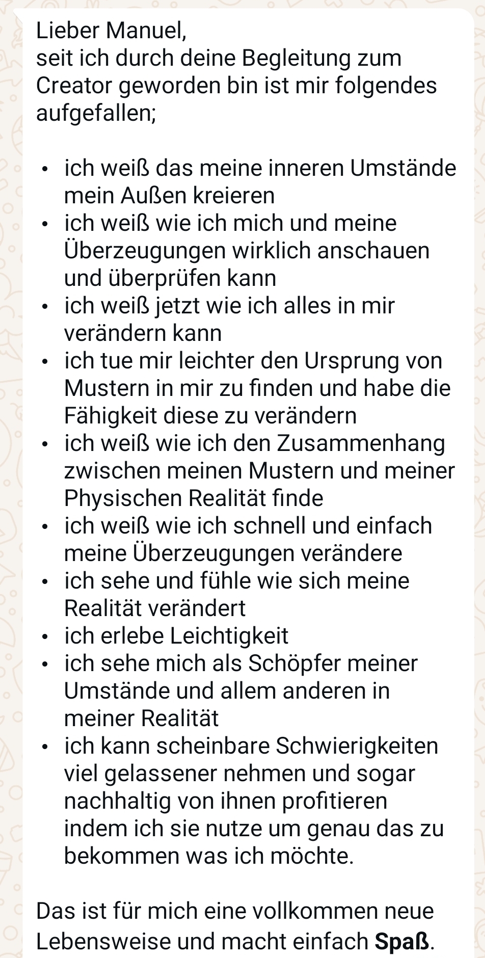 Feedback Begleitung Creator